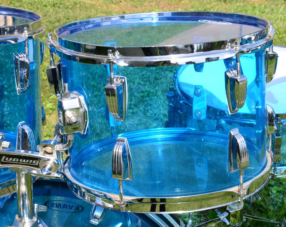 blue vistalite drums