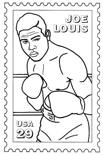 Black History Coloring Pages: Joe Louis And Larry Doby title=