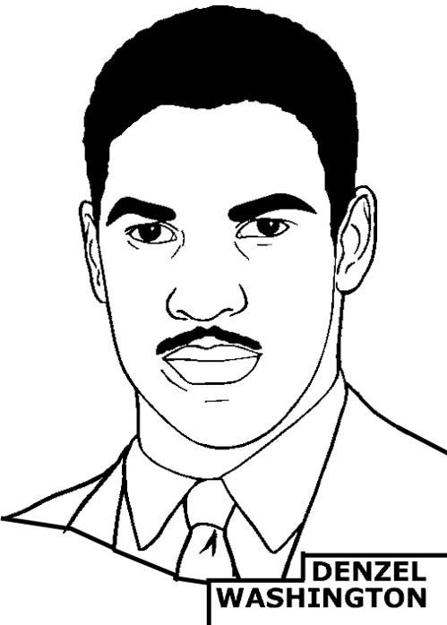 Black History Coloring Pages: Herbie Hancock And Denzel Washington title=