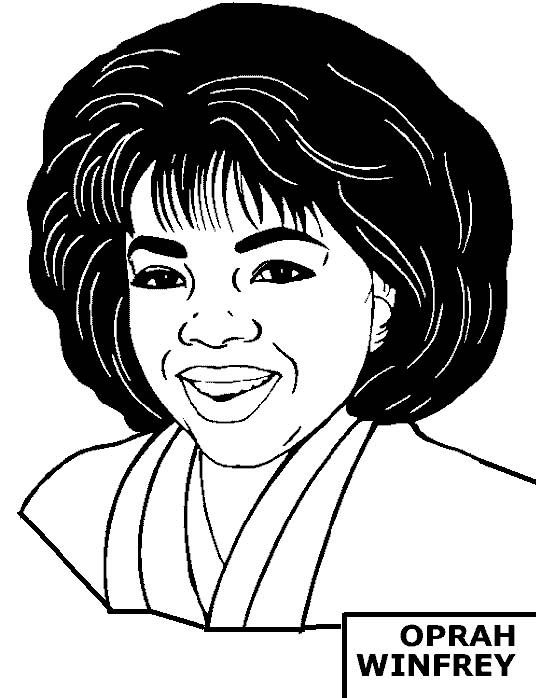 Black History Coloring Pages: Jesse Jackson And Oprah Winfrey title=
