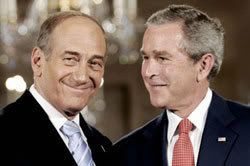 bush and olmert smiling Pictures, Images and Photos