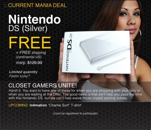 Mania Deal Winner Nintendo DS