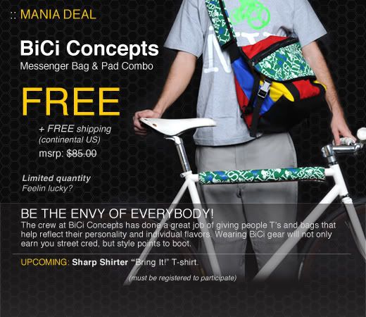Mania Deal Bici Concepts Messenger Bag Combo