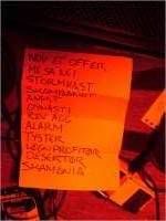 The setlist - and no, they did not play "Angst"(By the way, here you can see nicely why most of the photos are in black and white - there was only red light throughout the concert.)