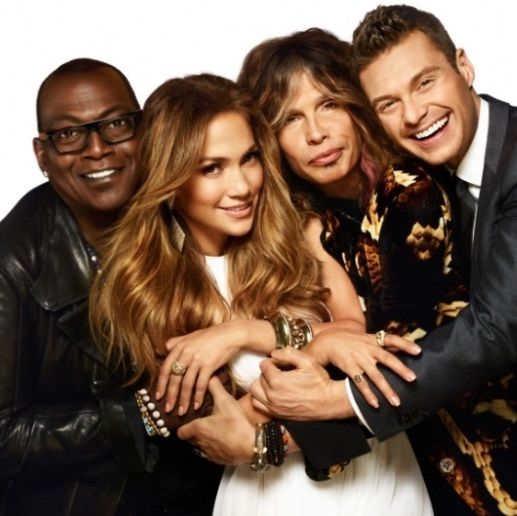 American Idol Judges &amp; Ryan, Randy Jackson, Jennifer Lopez, Steven Tyler and Ryan Seacrest