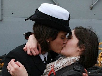 Navy Lesbian Kiss