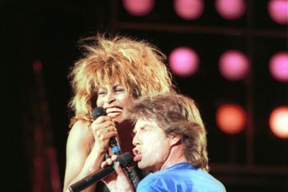 Tina Turner and Mick Jagger