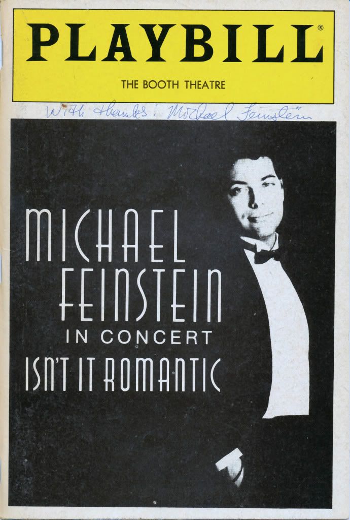 michael feinstein,playbill