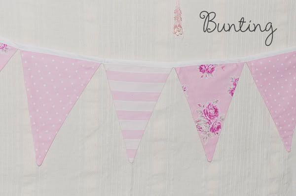 Pink vintage bunting