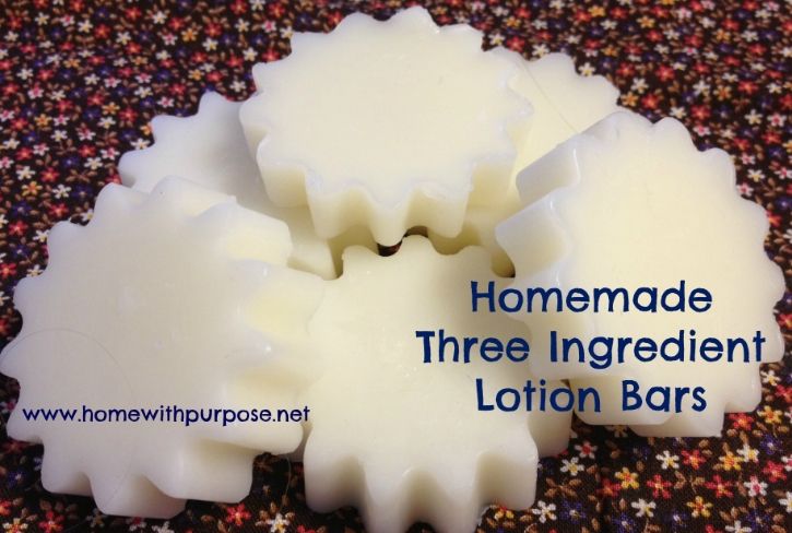Simple Homemade Three Ingredient Lotion Bars