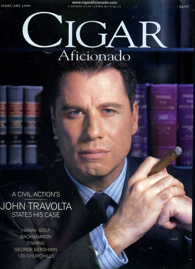 Cigar Aficionado: February 1999 John Travolta on Cover