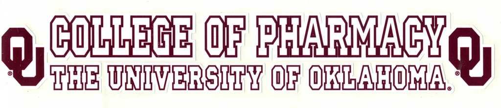 College of Pharmacy the University of Oklahoma OU Cut Letter Decals
