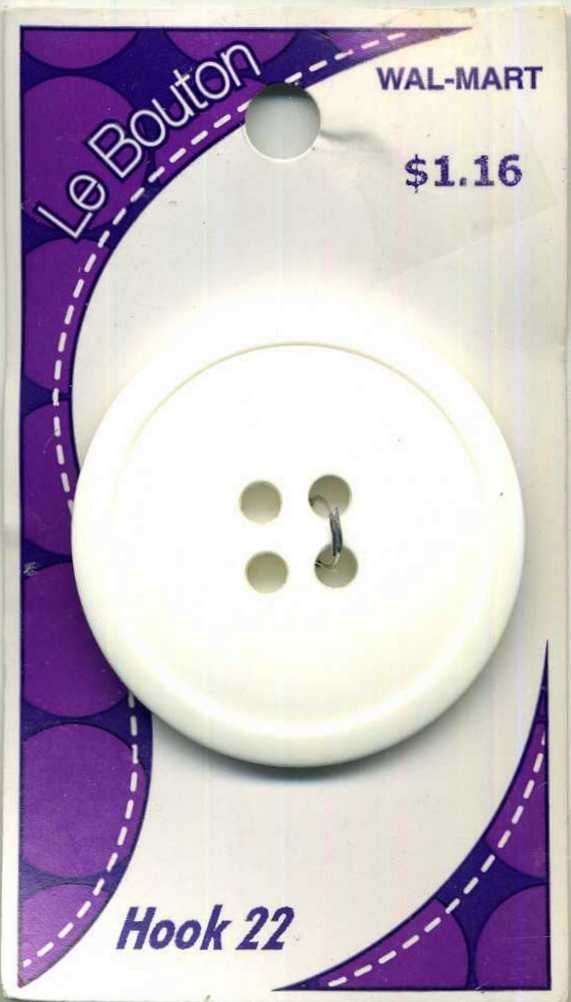 Le Bouton 4-Hole Button, White