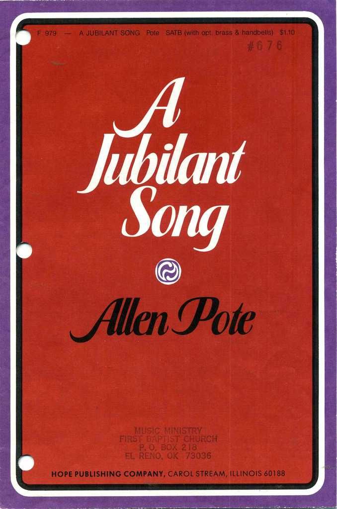 A Jubilant Song (SATB with opt. brass & handbells)