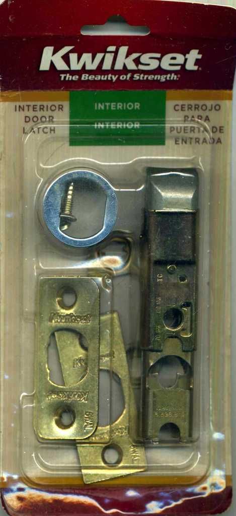 Kwikset 81826-001 Antique Brass Adjustable Entry Door Latch