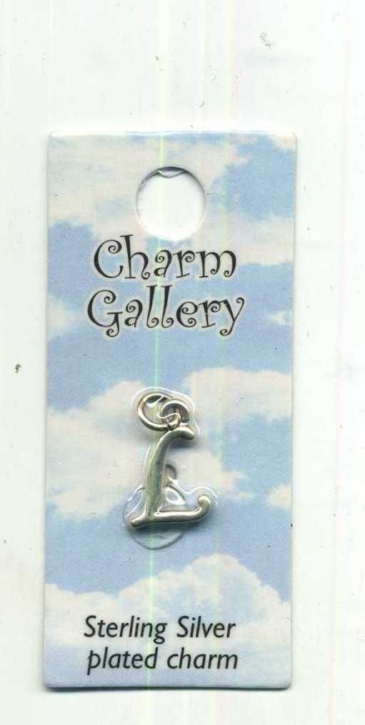 Letter L Charm Silver-plate Charm Gallery 1 mm Long