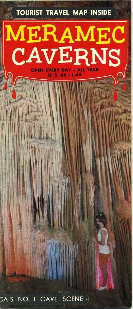 Meramec Caverns Tourist Travel Map