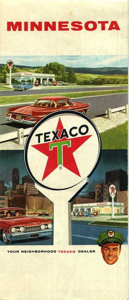 Minnesota Texaco Touring Map 1961