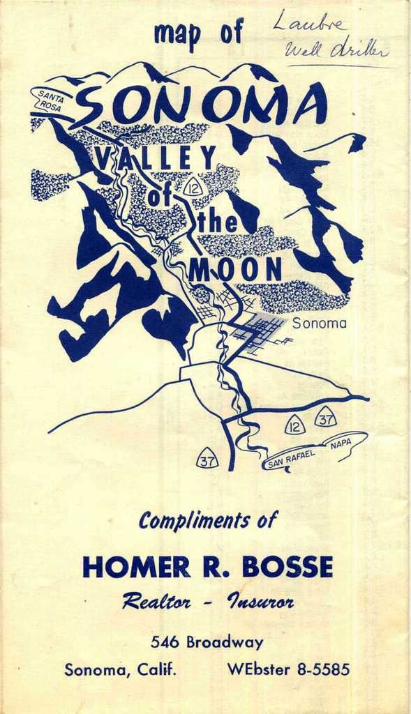 Sonoma Valley of the Moon Map