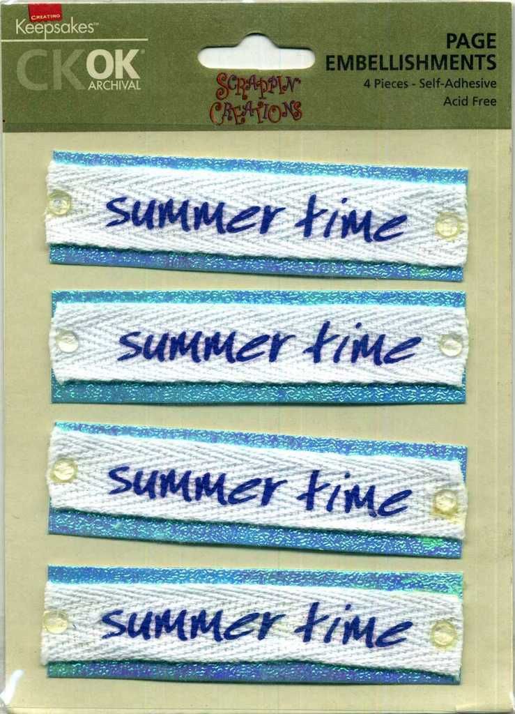 Summertime Keepsakes CKOK Archival Page Embellishments