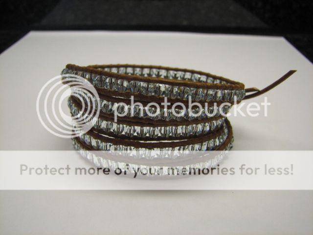 New w/Tags Authentic Chan Luu LT AZORE CRYSTAL on NATURAL Leather Wrap 