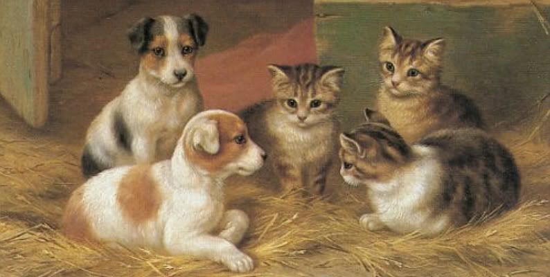 MADE IN AMERICA FAST DELIVERY RETRIEVER PUPPIES Miniature Dollhouse Picture
