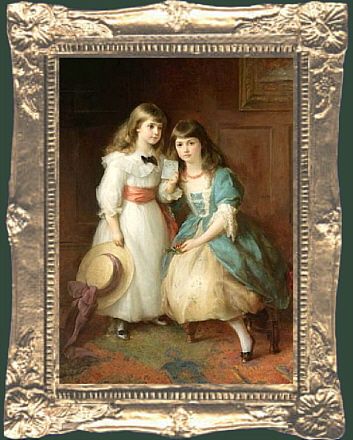 MADE IN USA Miniature Art FAST DELIVERY VICTORIAN SISTERS Dollhouse Picture