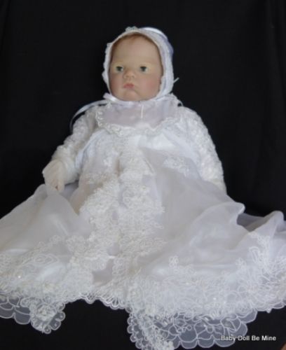 New Ashton Drake Christening Baby Doll by Waltraud Hanl Open Close Eyes