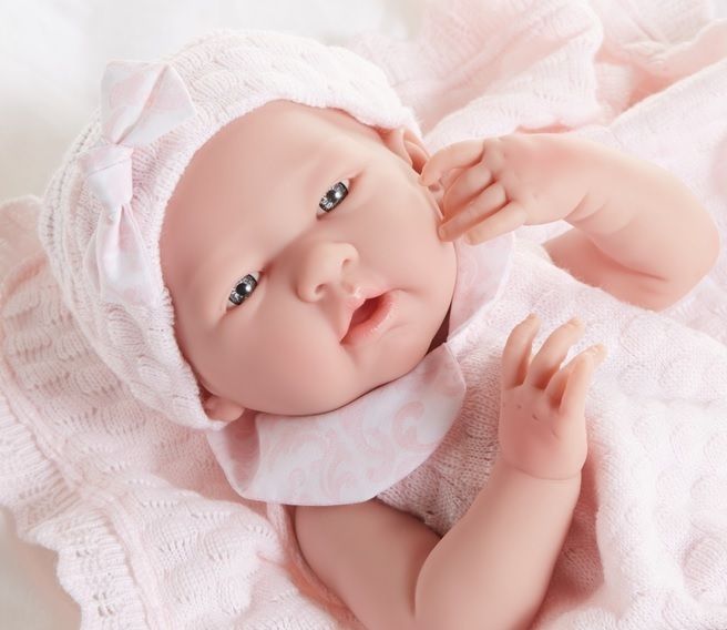 Berenguer La Newborn 15 " Real Baby Girl in Pretty Pink Knit Made in ...