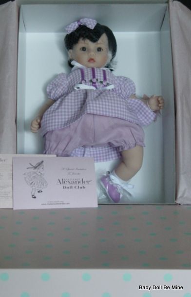 New Madame Alexander Little Lavender Love Baby Doll