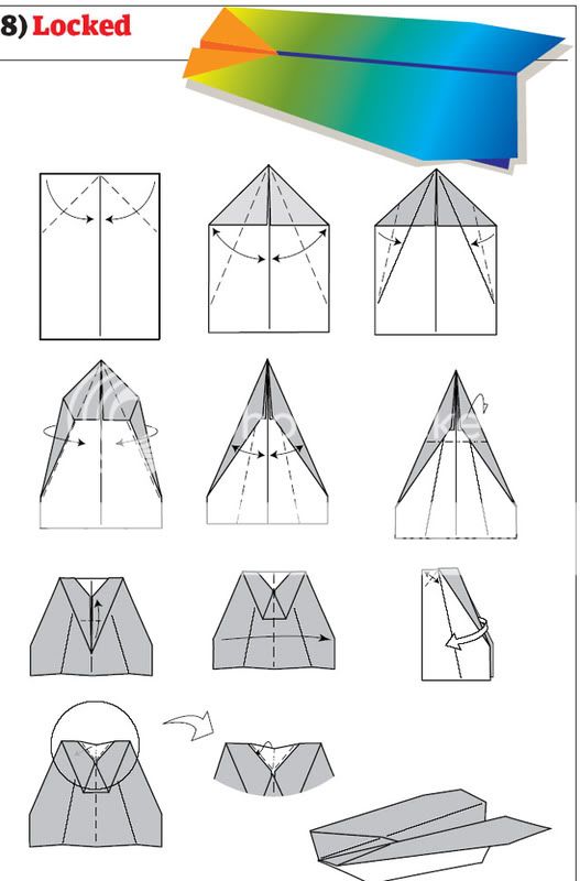 简单滑翔纸飞机的折法图片