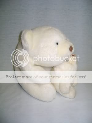 Vintage 1980 GUND plush WHITE SNUFFLES Bear 12 & 7  