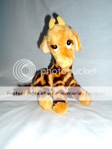Vintage 1983 Dakin 9" Plush Sitting Baby Giraffe Cookie Sad Eyes Stuffed Korea