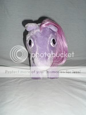 VTG 1984 My Little Pony G1 Hasbro Softies purple BLOSSOM 11 plush MLP 