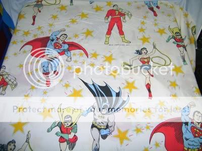 Vintage Wonder Woman Superman Twin Sheet Pillowcase