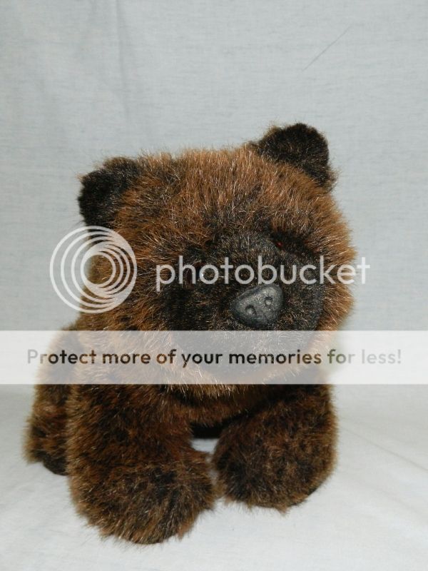 Vtg 1988 Gund 14" Life Like Plush Brown Grizzly Bear Tracker Stuffed K3 Cub