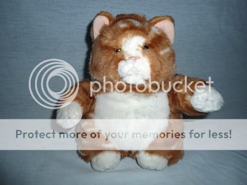Russ Berrie 8" Plush Orange Tabby Cat Prudence "Fat Cat" Stuffed Kitty Retired