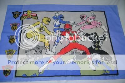 1994 Mighty Morphin Power Rangers Pillowcase Fabric