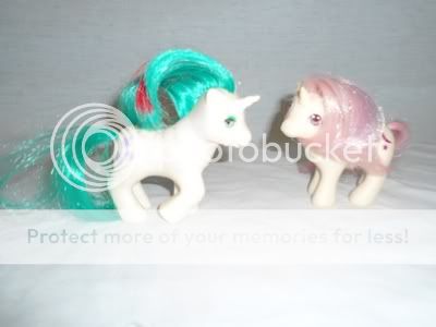VTG 1984 & 1986 G1 My Little Pony Unicorn Baby Moondancer & Baby Gusty 
