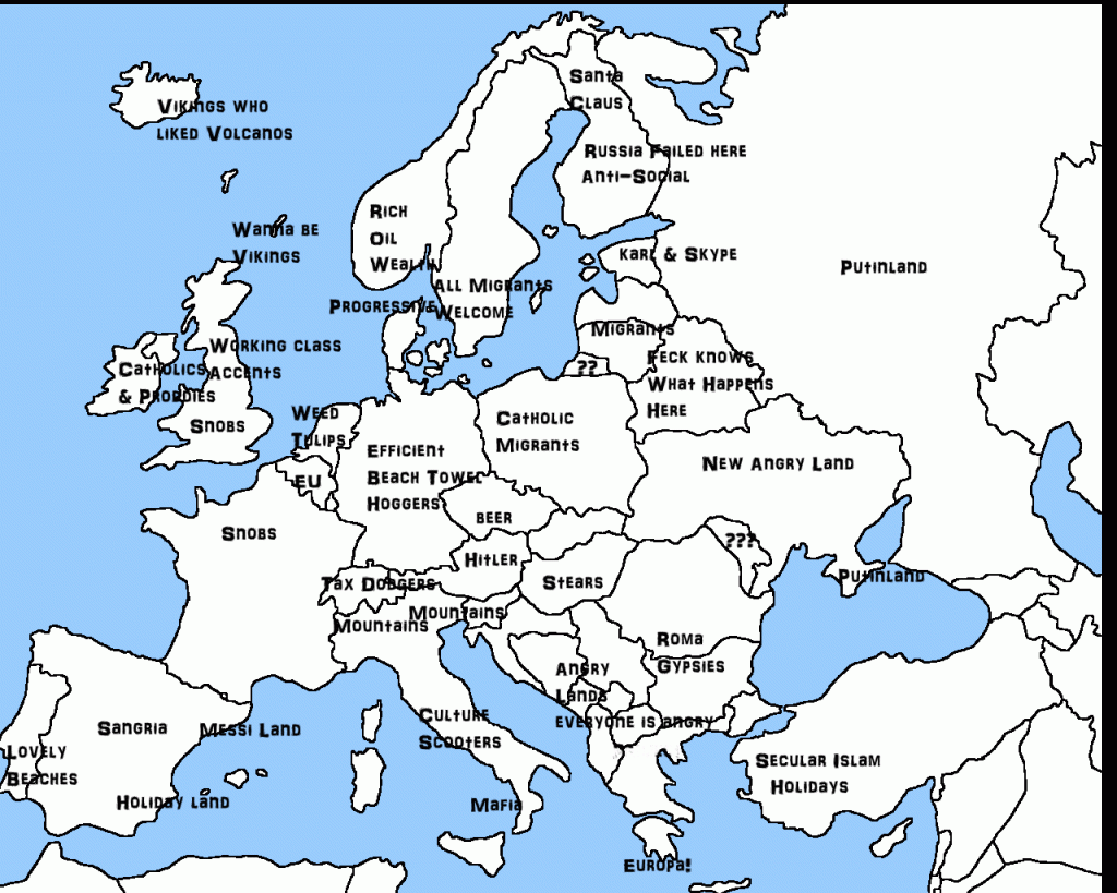 Simple Outline Map Of Europe