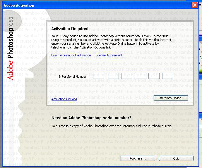 Adobe Photoshop CS2 keygen.