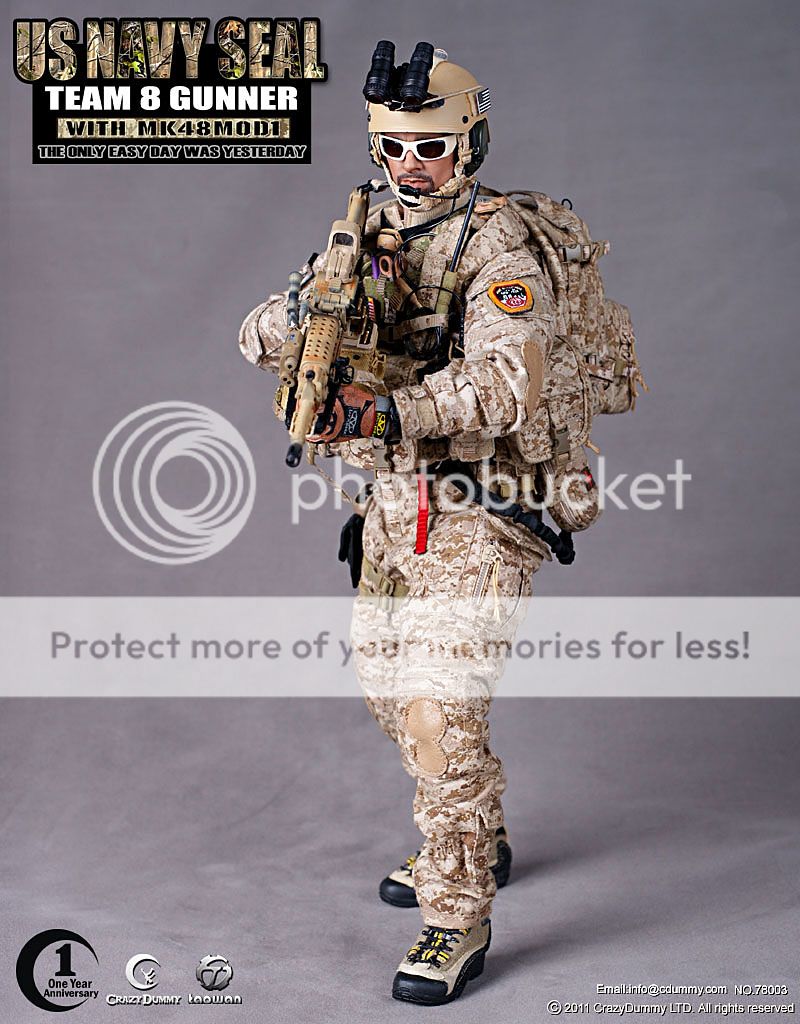Crazy Dummy US Navy Seal Team 8 Gunner with MK48 Mod1  