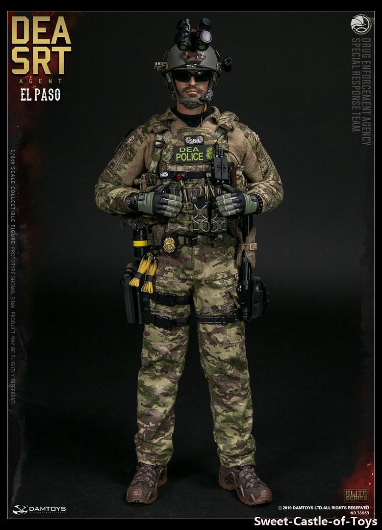 1//6 DEA SRT Special Response Team Agent El Paso Badge model F DAM 78063 Figure