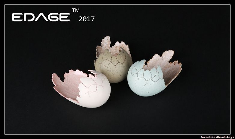 EDAGE Jurassic triceratops Dinosaur egg baby Resin model toy in stock