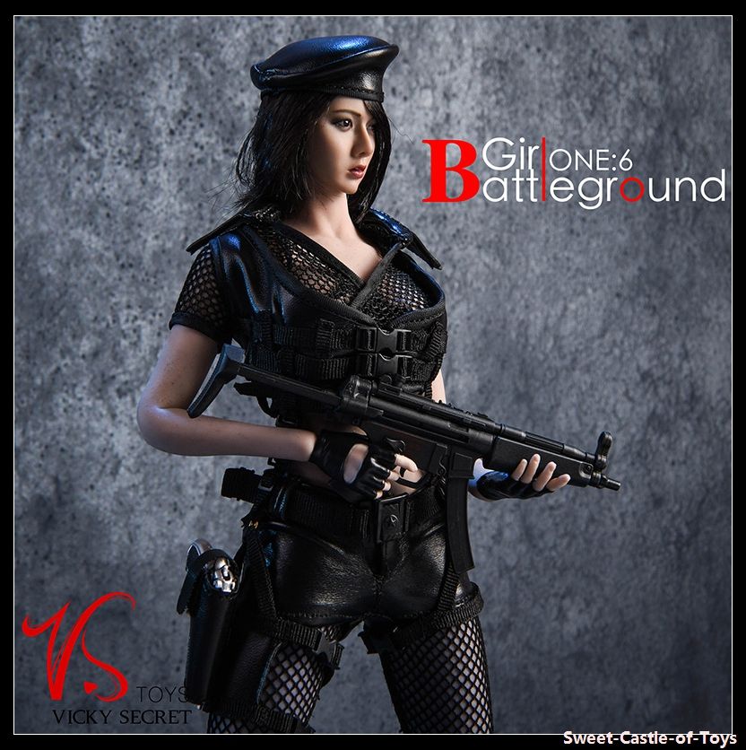 1//6 VStoys Accessory 18XG13-B Black Female Battlefield Girl Clothing Suit Set
