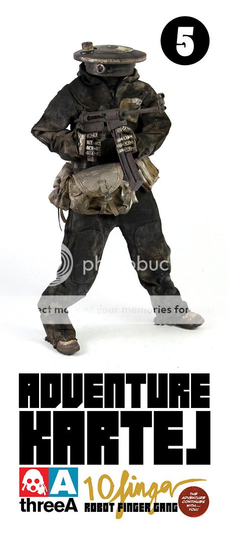 threeA Toy Ashley Wood Adventure Kartej Robot Finger Gang   5 Ver 